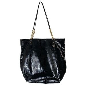 Michael Kors Jet Set Chain Tote Leather Black Handbag